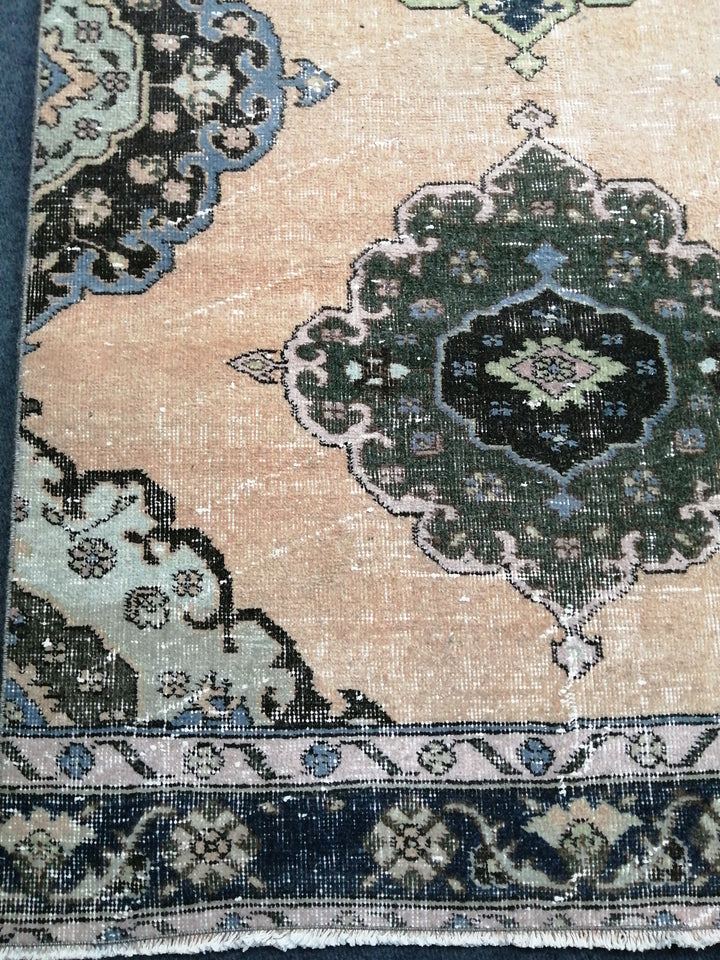 Beige Turkish Runner Rug 3' 4" x 12' 8" Hand-Knotted view