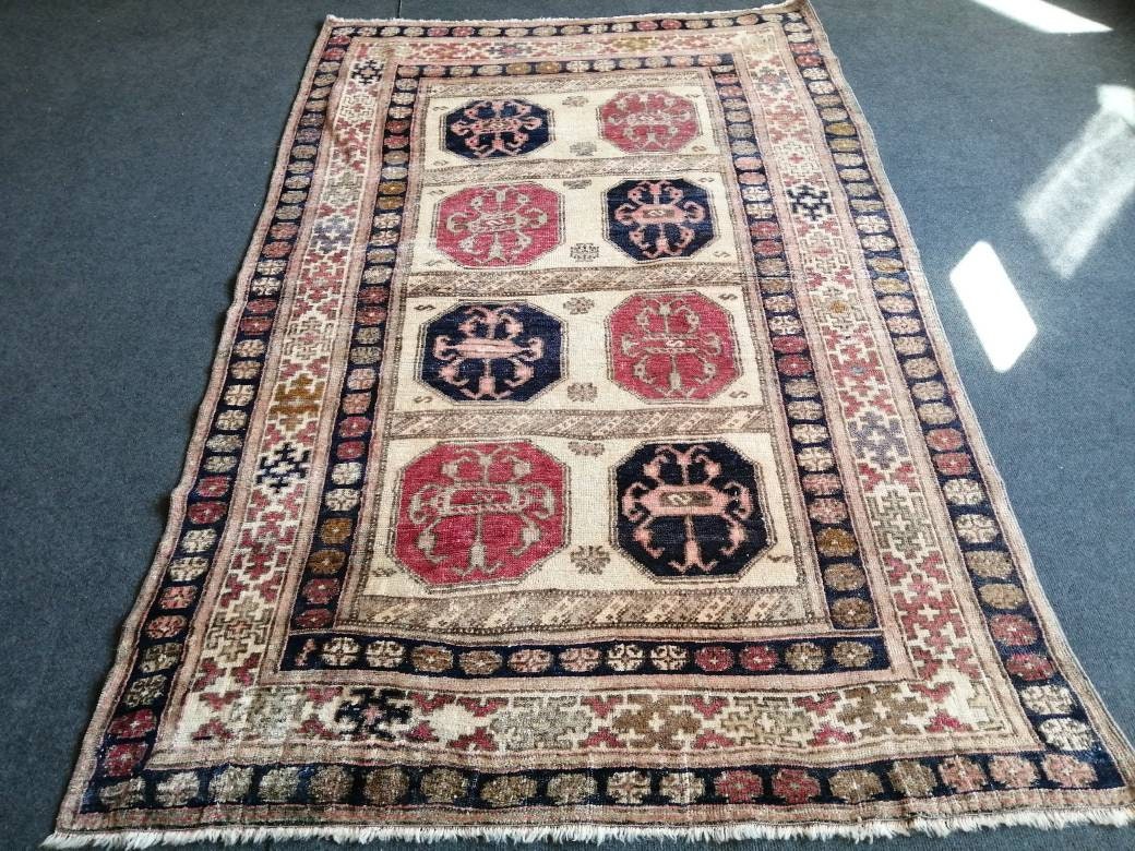 Turkish Oushak Rug 4'2" x 6'1" Hand-Knotted