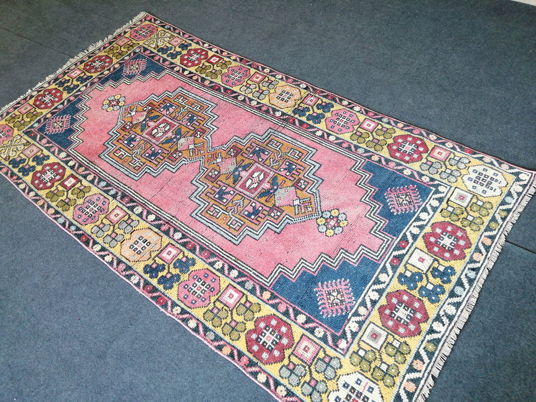 Beige Turkish Runner Rug 3' 8" x 6' 10" Hand-Knotted view