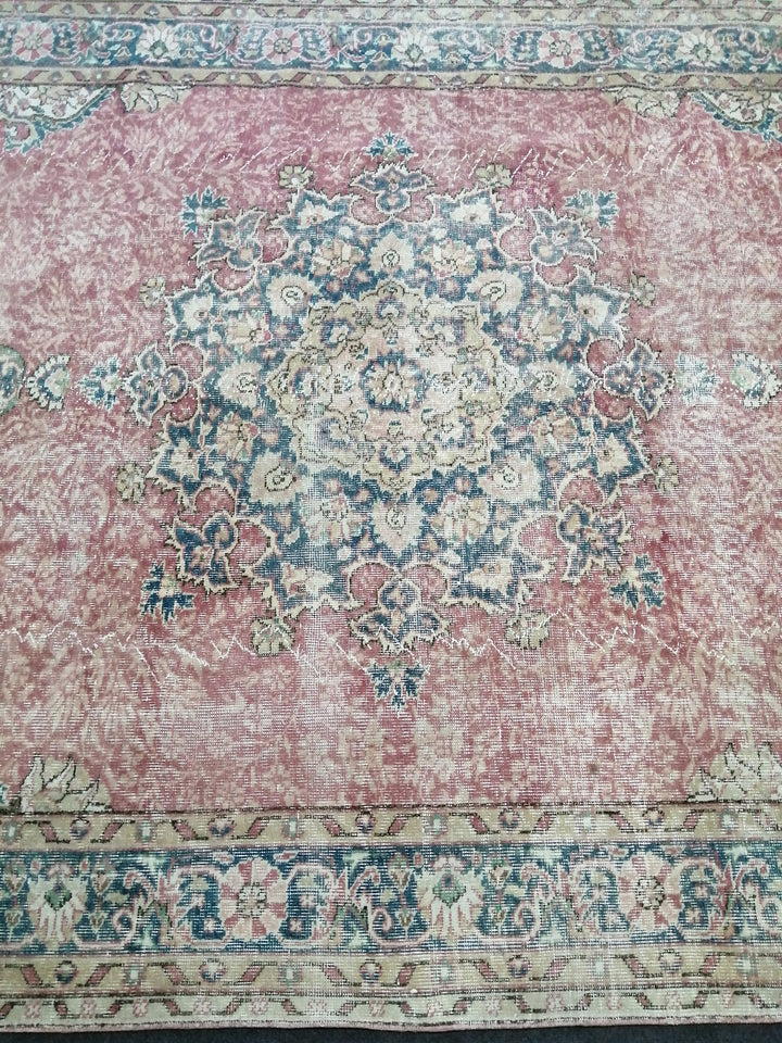 Turkish Oushak Rug 6' 11" x 10' 4" Hand-Knotted view 9