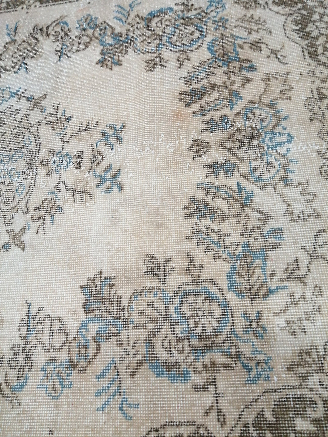 Blue Turkish Runner Rug 4' x 7' 2" Hand-Knotted | No. WR17305