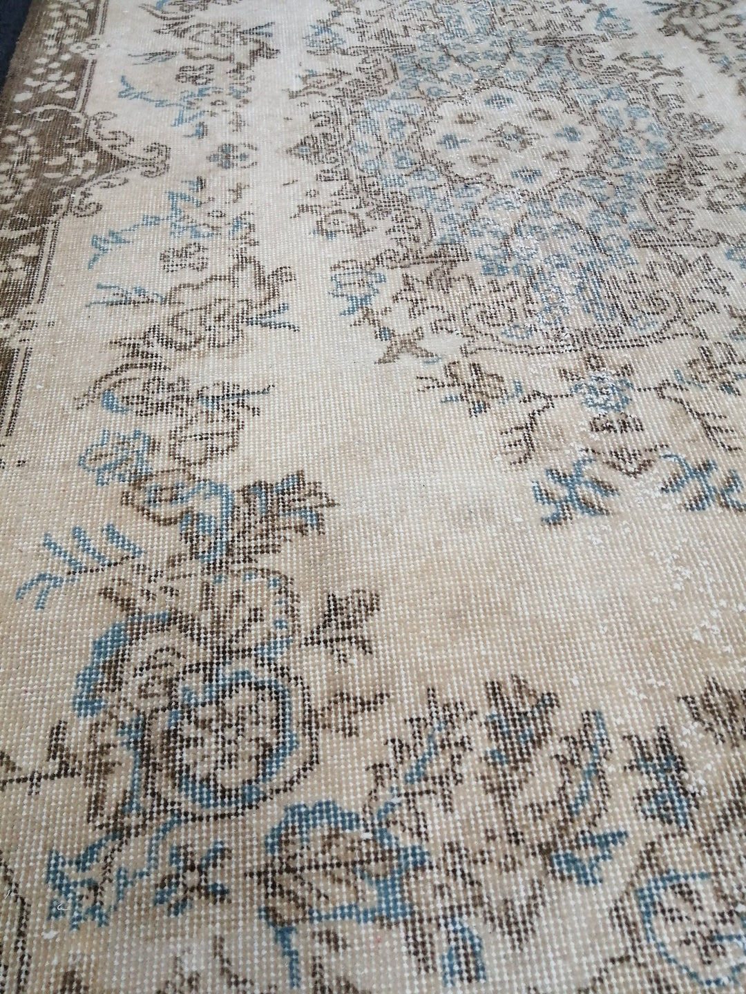 Blue Turkish Runner Rug 4' x 7' 2" Hand-Knotted | No. WR17305