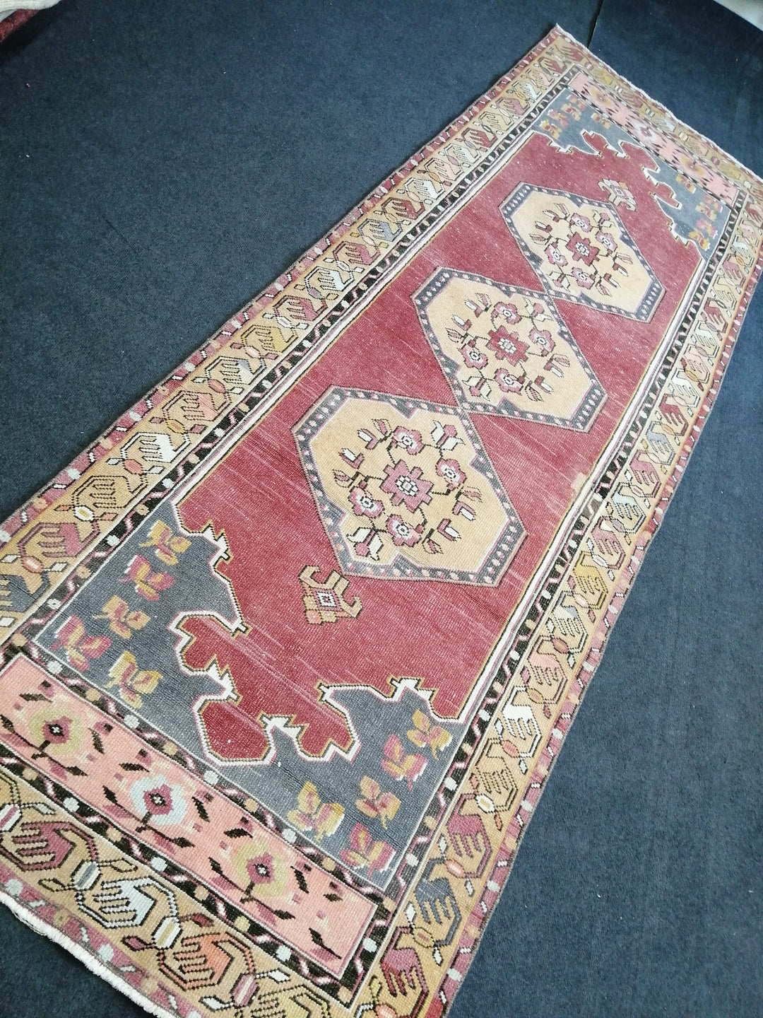Turkish Runner Rug 3' 5" x 9' 11" Hand-Knotted