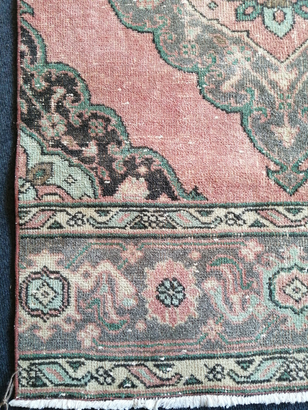 Beige Turkish Runner Rug 3' x 12' 7" Hand-Knotted view