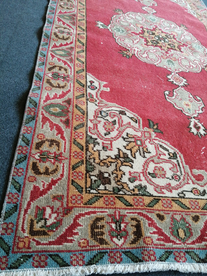 Turkish Oushak Rug 5'3" x 7'6" Hand-Knotted field