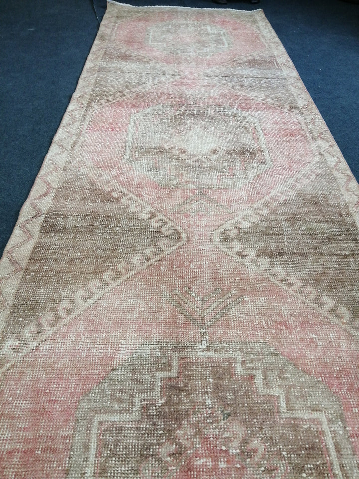 Beige Turkish Runner Rug 3' 5" x 11' Hand-Knotted view 9