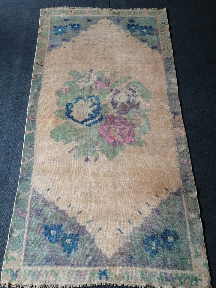 Beige Turkish Runner Rug 3' 6" x 6' 8" Hand-Knotted view