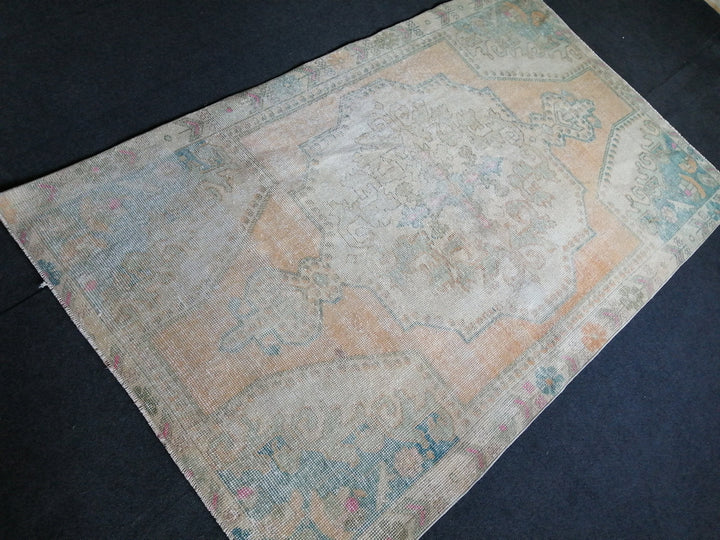 Rust Turkish Runner Rug 4' x 6' 11" Hand-Knotted pattern