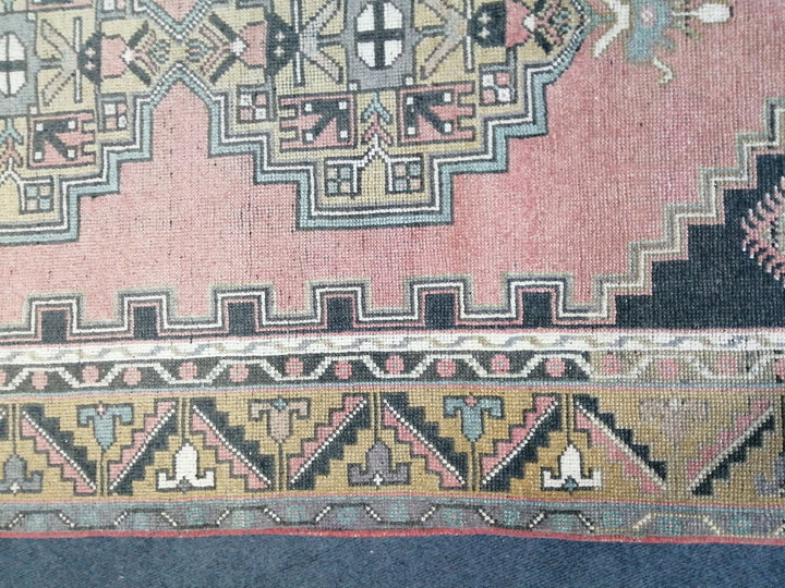 Rust Turkish Runner Rug 4' x 7' Hand-Knotted reverse