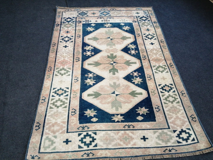 Blue Turkish Oushak Rug Hand-Knotted | No. WR94466