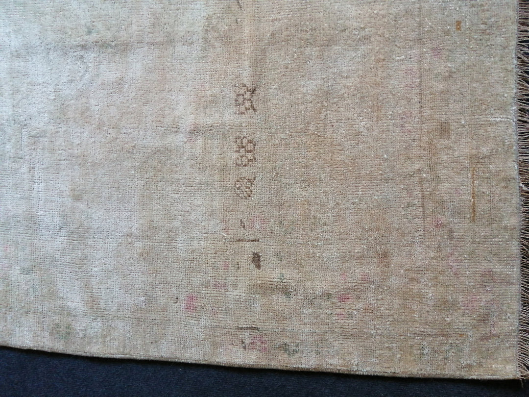 Rust Turkish Runner Rug 4' 4" x 7' 6" Hand-Knotted border