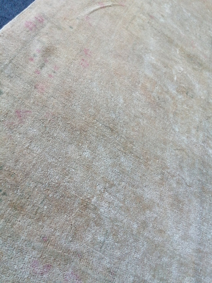 Rust Turkish Runner Rug 4' 4" x 7' 6" Hand-Knotted reverse