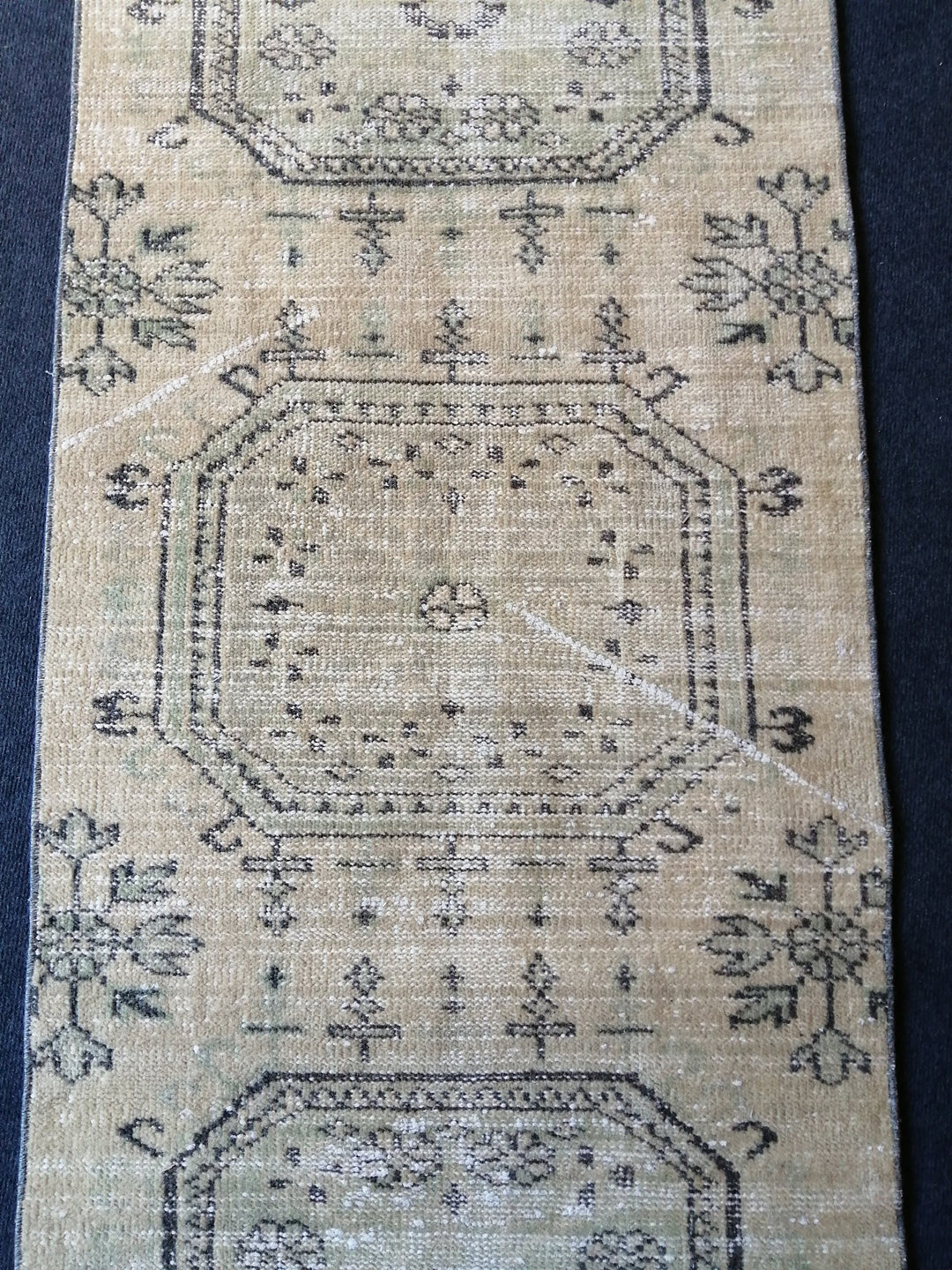 Beige Turkish Runner Rug 2' 6" x 10' 11" Hand-Knotted | No. WR87892