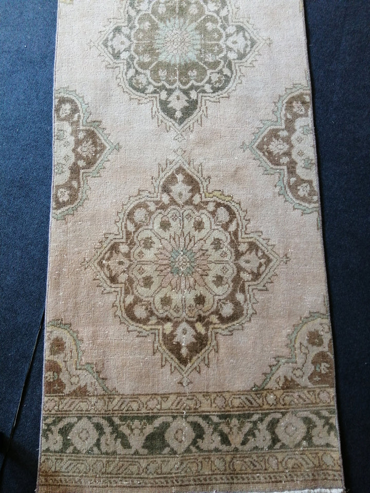 Beige Turkish Runner Rug 2' 10" x 13' 11" Hand-Knotted view 9