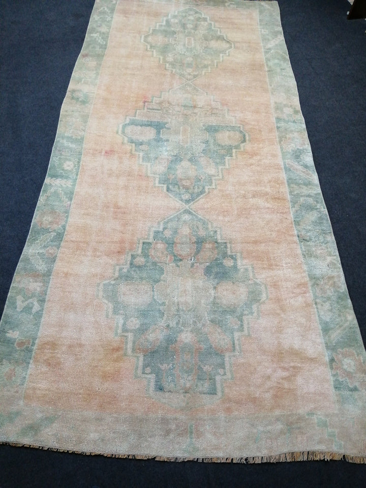 Rust Turkish Runner Rug 4' 6" x 10' Hand-Knotted view