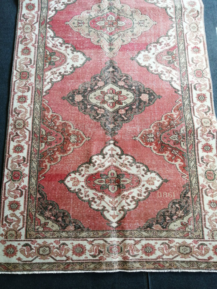 Beige Turkish Runner Rug 4' 10" x 11' 11" Hand-Knotted view