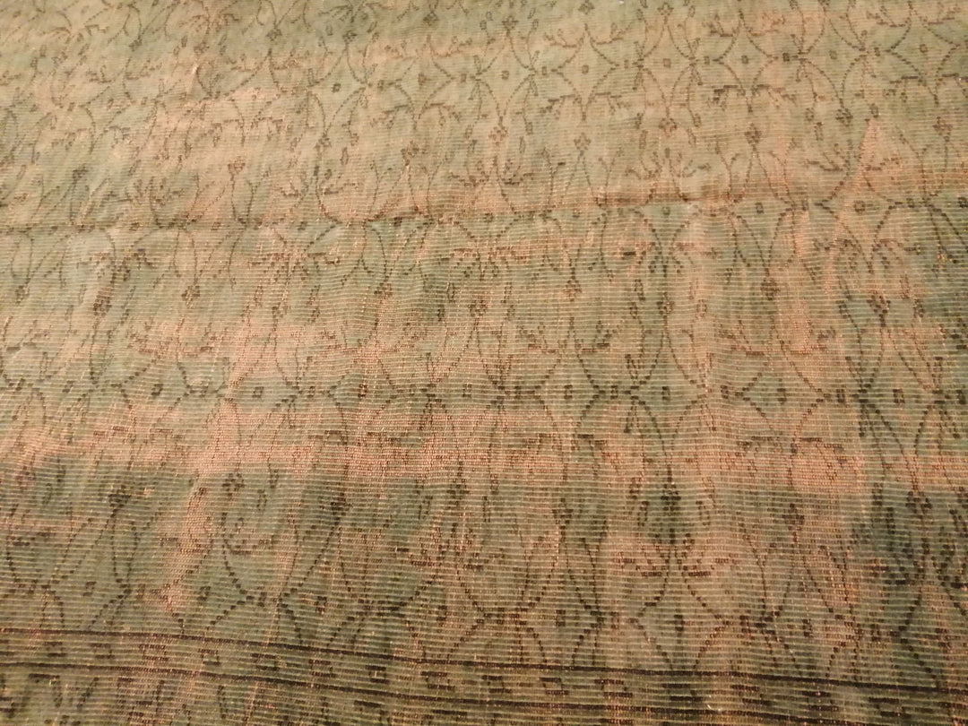 Rust Turkish Runner Rug 7' 11" x 8' 6" Hand-Knotted reverse