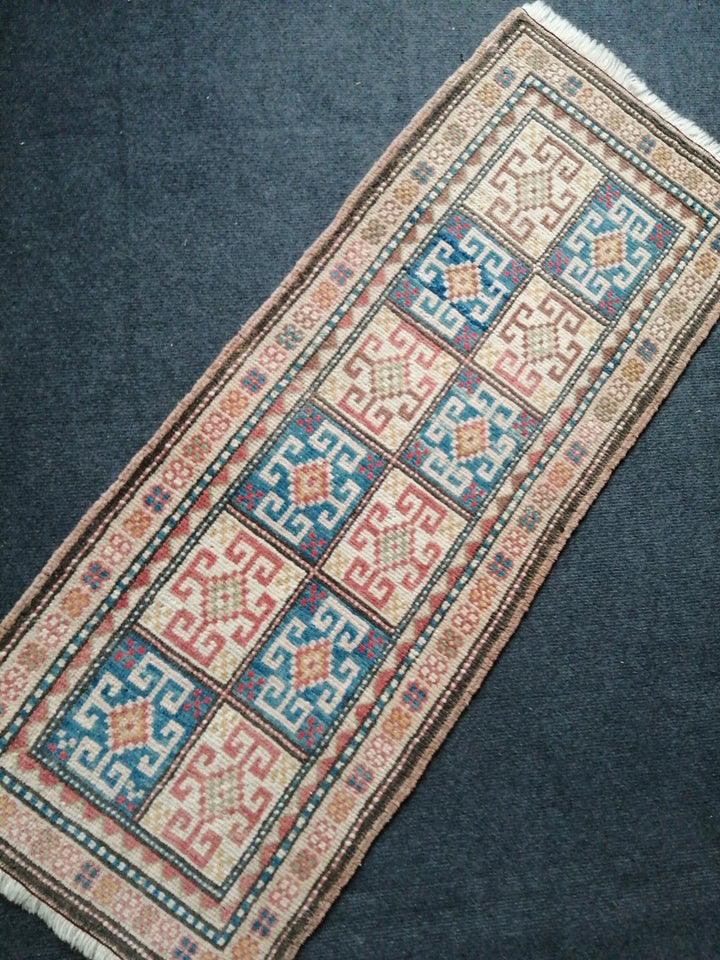 Turkish Oushak Runner Rug Hand-Knotted