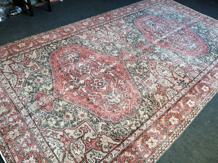 Beige Turkish Runner Rug 6' 2" x 11' Hand-Knotted