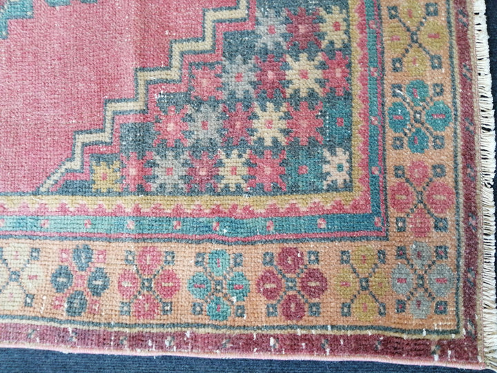 Rust Turkish Runner Rug 3' 6" x 6' 2" Hand-Knotted field