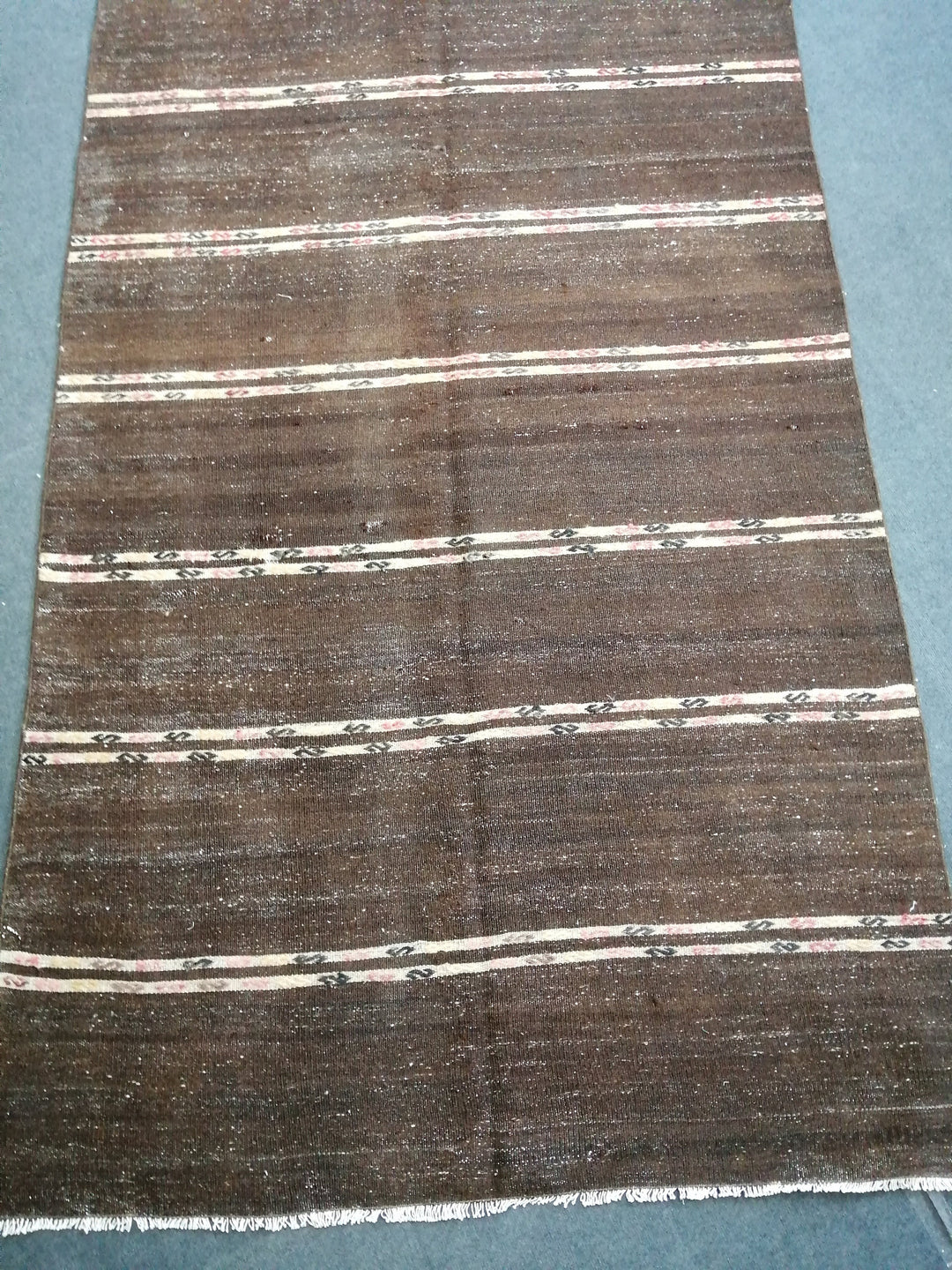 Beige Turkish Runner Rug 4' 11" x 12' 7" Hand-Knotted view