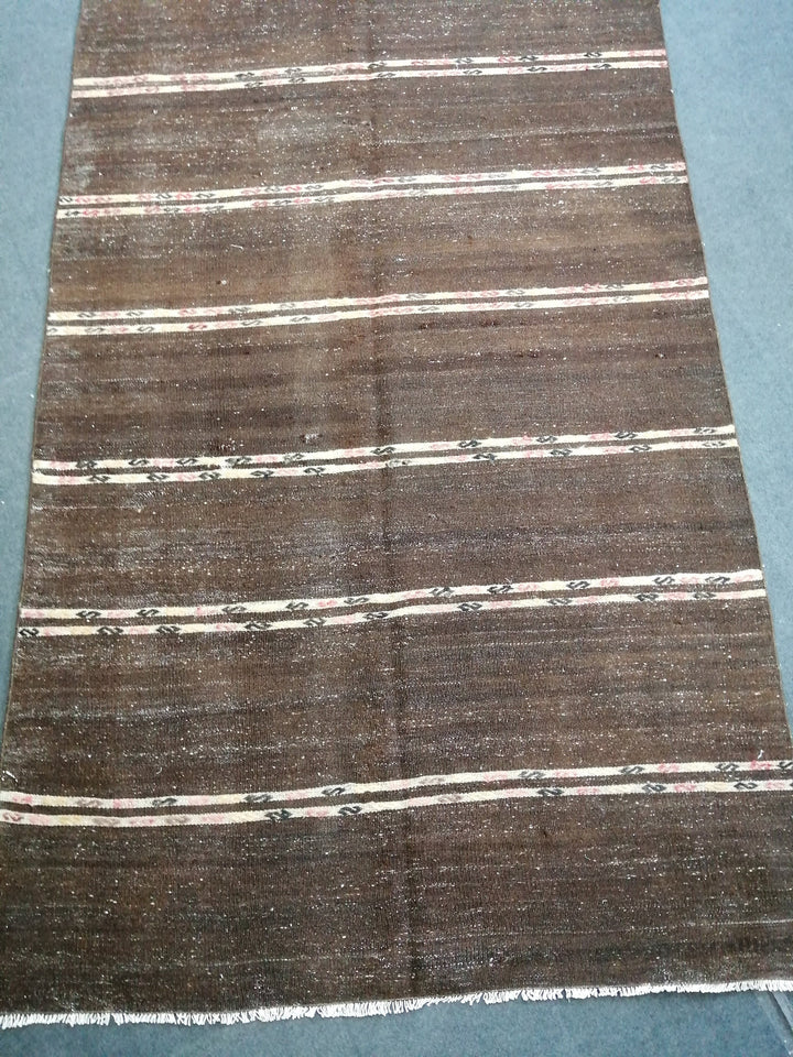 Beige Turkish Runner Rug 4' 11" x 12' 7" Hand-Knotted view