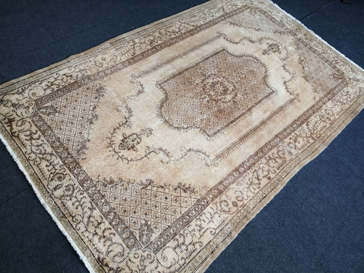 Turkish Oushak Runner Rug Hand-Knotted