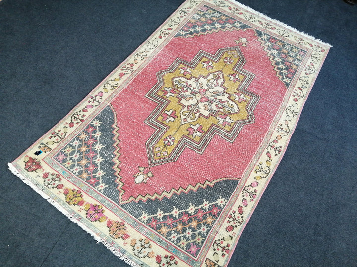 Blue Turkish Runner Rug 3' 6" x 6' Hand-Knotted | No. WR42858