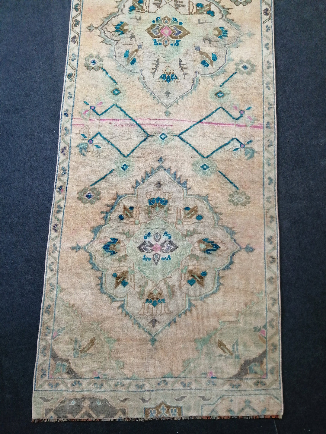 Beige Turkish Runner Rug 3' x 10' 10" Hand-Knotted view