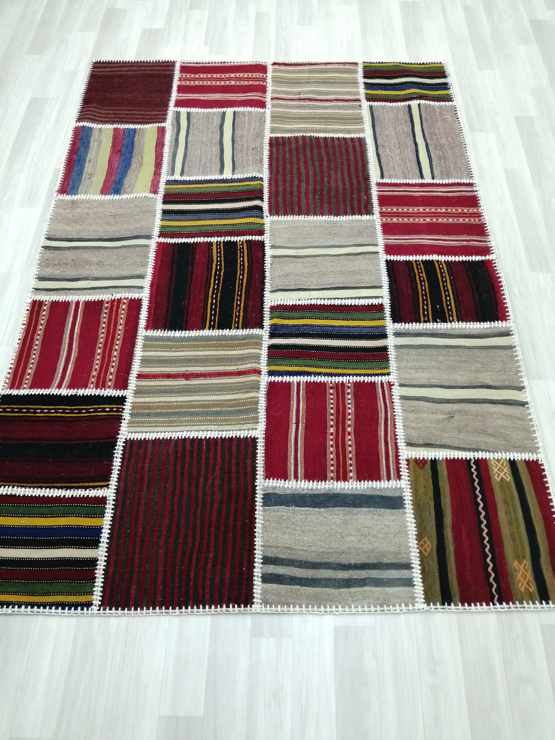 Rust Turkish Runner Rug 5' 2" x 7' 5" Hand-Knotted view