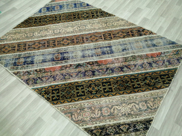 Rust Turkish Runner Rug 5' 7" x 7' 10" Hand-Knotted