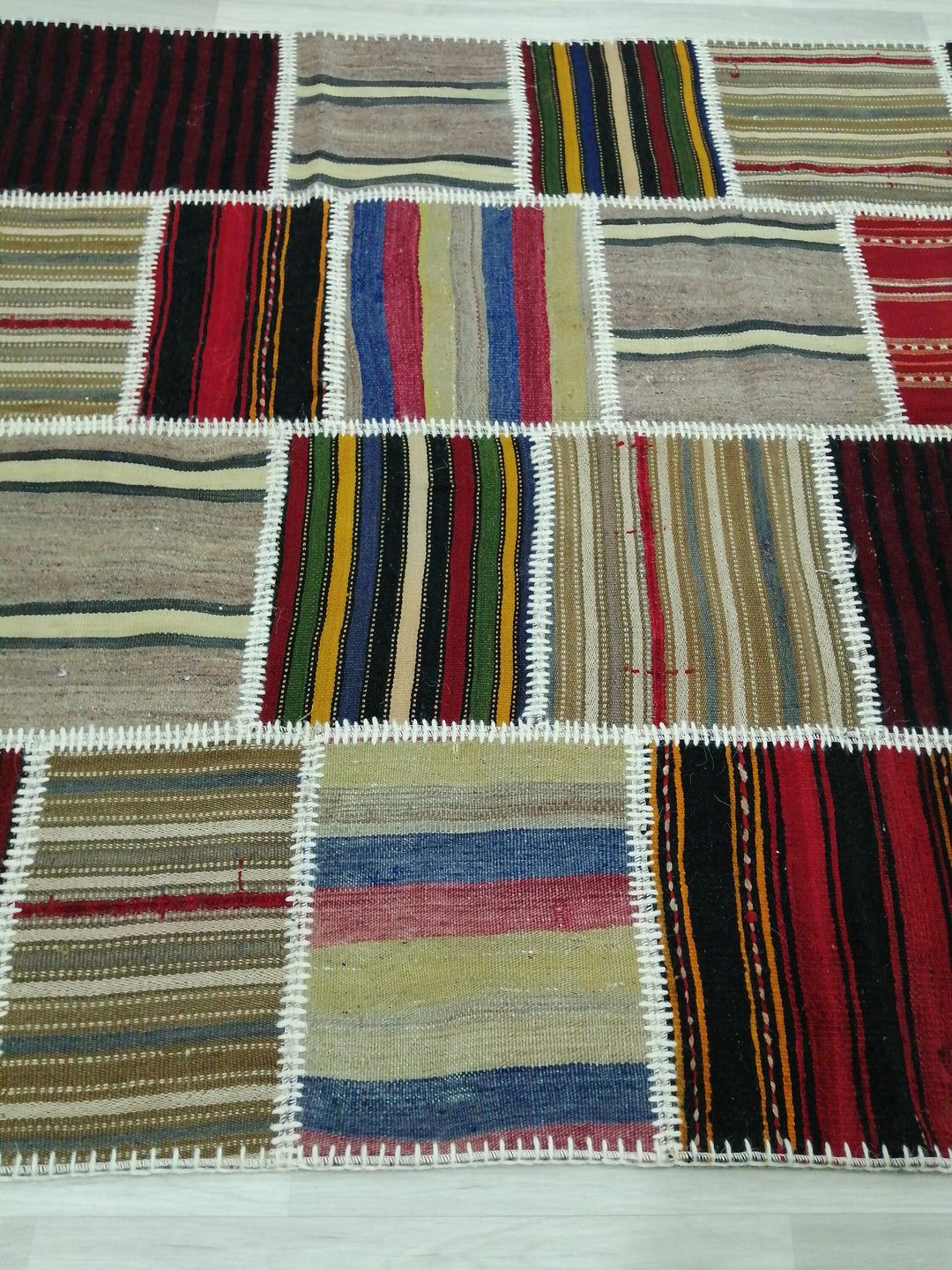 Rust Turkish Runner Rug 5' 1" x 7' 4" Hand-Knotted view 9
