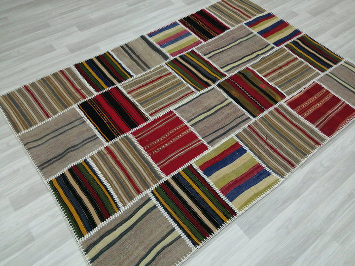Rust Turkish Runner Rug 5' 1" x 7' 5" Hand-Knotted field