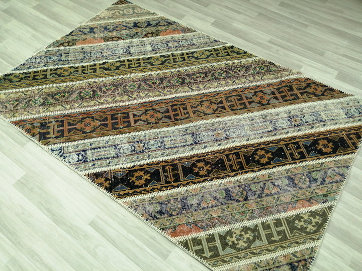 Rust Turkish Runner Rug 5' 3" x 7' 10" Hand-Knotted