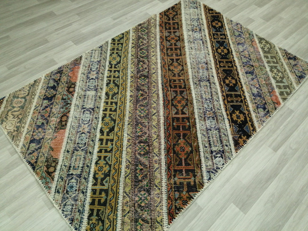 Rust Turkish Runner Rug 5' 3" x 7' 10" Hand-Knotted reverse