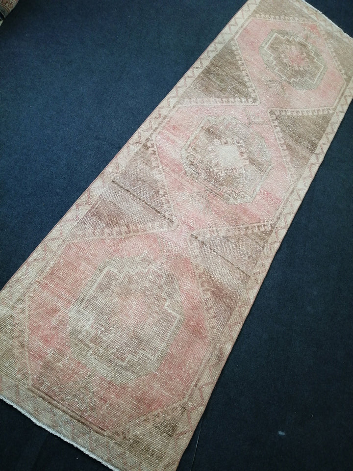 Beige Turkish Runner Rug 3' 5" x 11' Hand-Knotted view