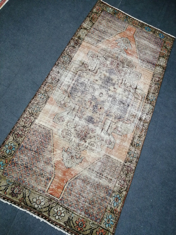 Beige Turkish Runner Rug 4' 4" x 9' Hand-Knotted view