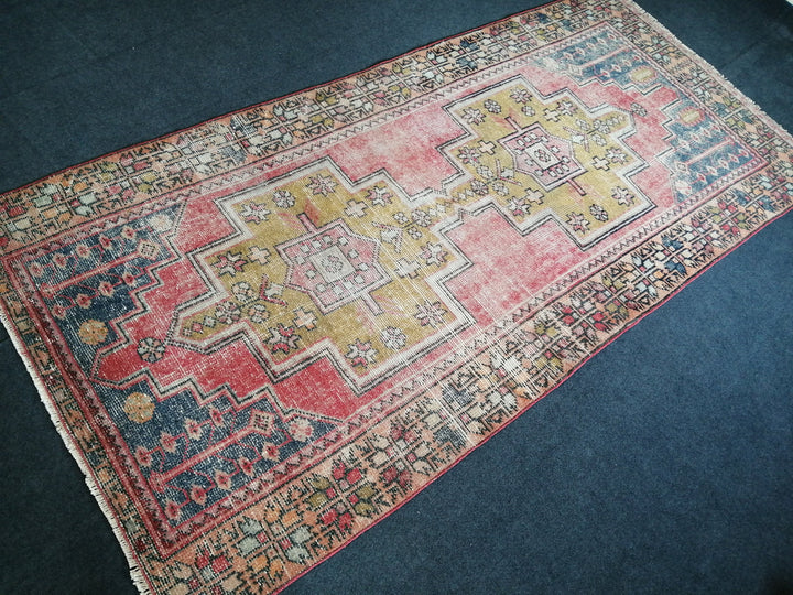 Rust Turkish Runner Rug 4' x 8' 10" Hand-Knotted