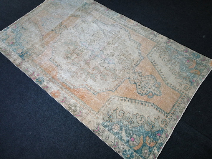 Rust Turkish Runner Rug 4' x 6' 11" Hand-Knotted