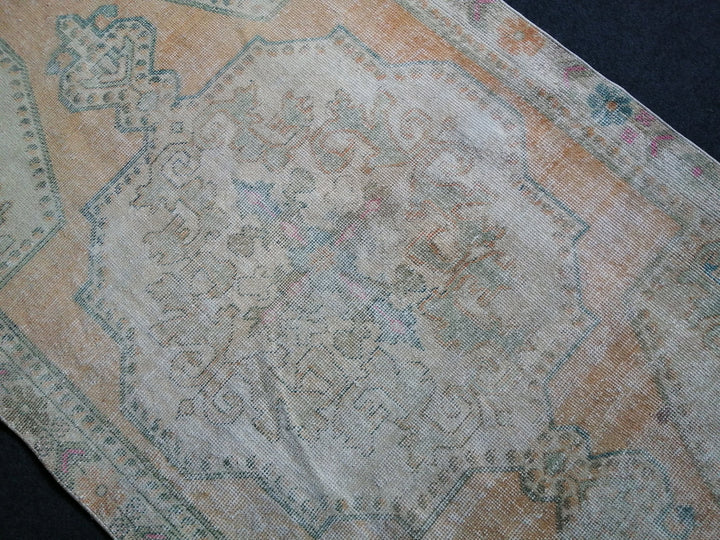Rust Turkish Runner Rug 4' x 6' 11" Hand-Knotted border