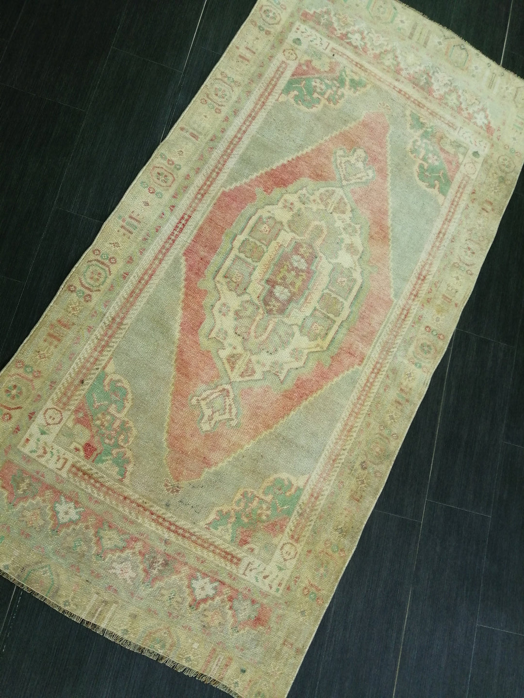 Beige Turkish Runner Rug 3' 3" x 6' 8" Hand-Knotted view