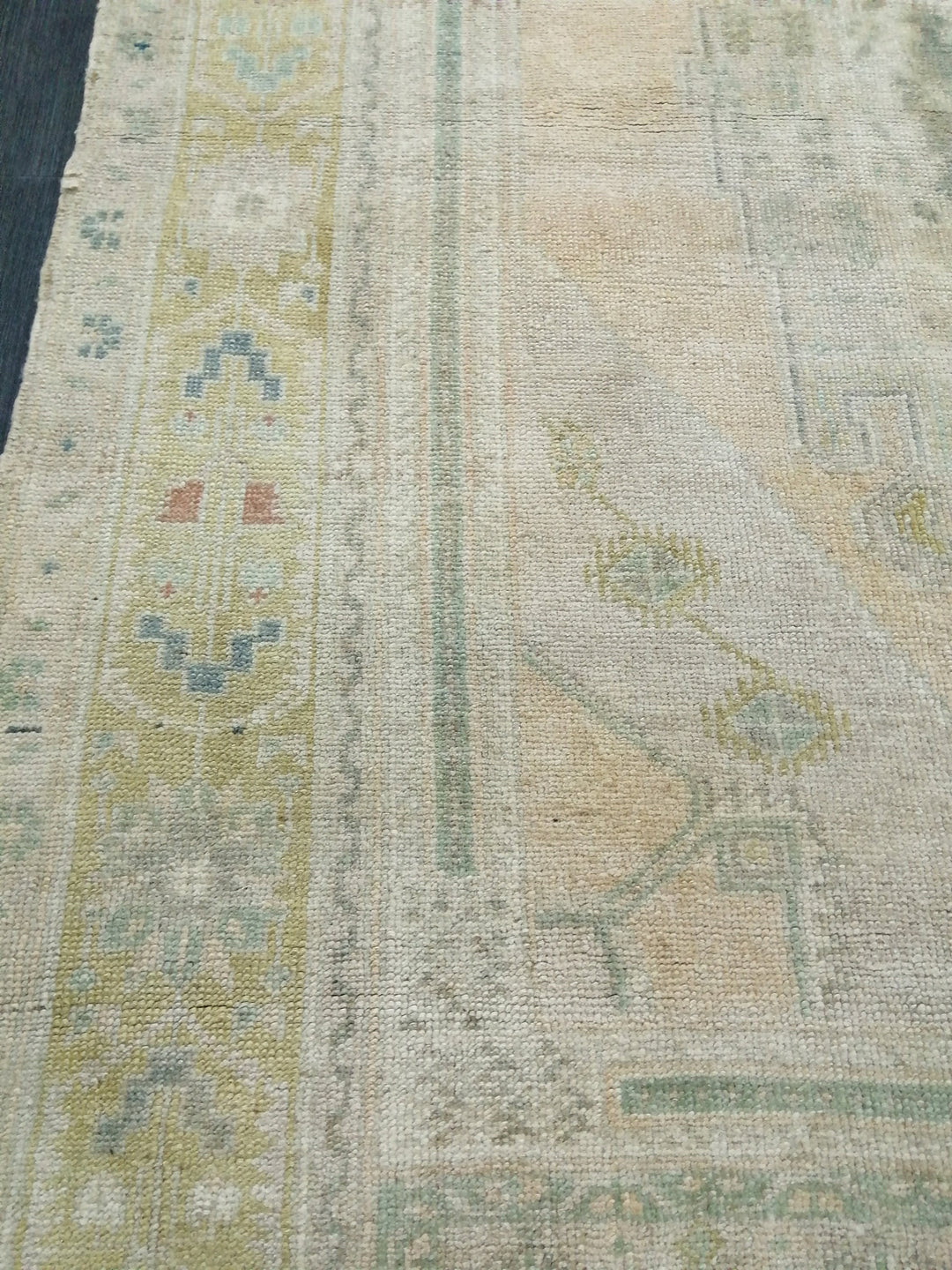 Beige Turkish Runner Rug 4' 1" x 6' 9" Hand-Knotted view 9