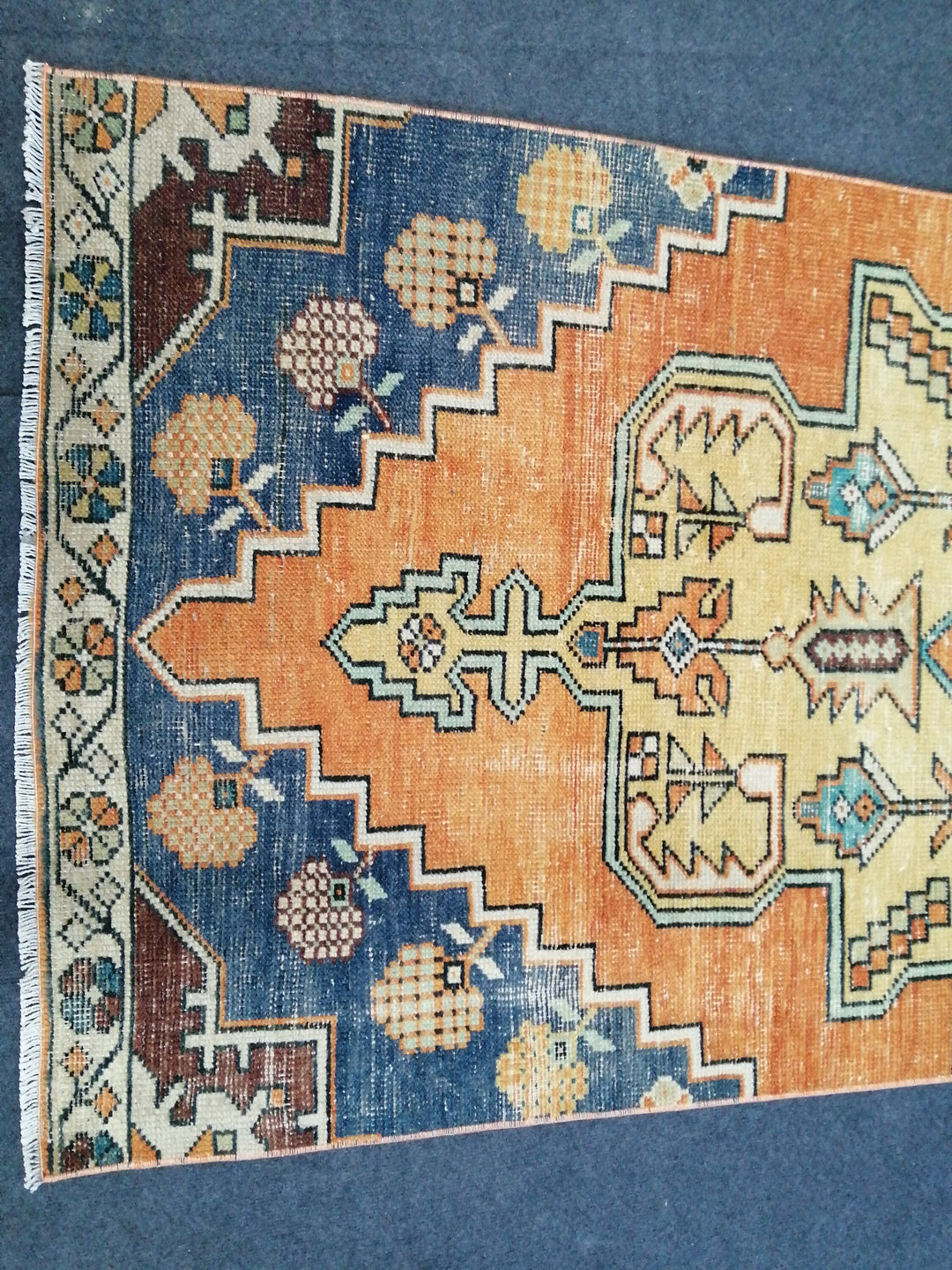 Beige Turkish Runner Rug 3' 5" x 8' 2" Hand-Knotted view