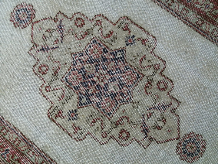 Rust Turkish Runner Rug 3' 10" x 6' 11" Hand-Knotted pattern