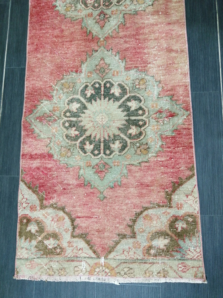 Beige Turkish Runner Rug 2' 5" x 9' 2" Hand-Knotted view