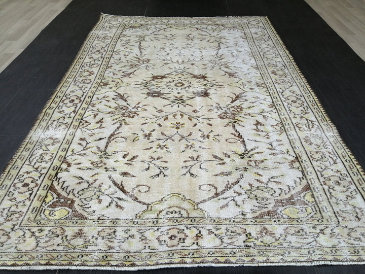 Rust Turkish Runner Rug 6' x 9' 1" Hand-Knotted