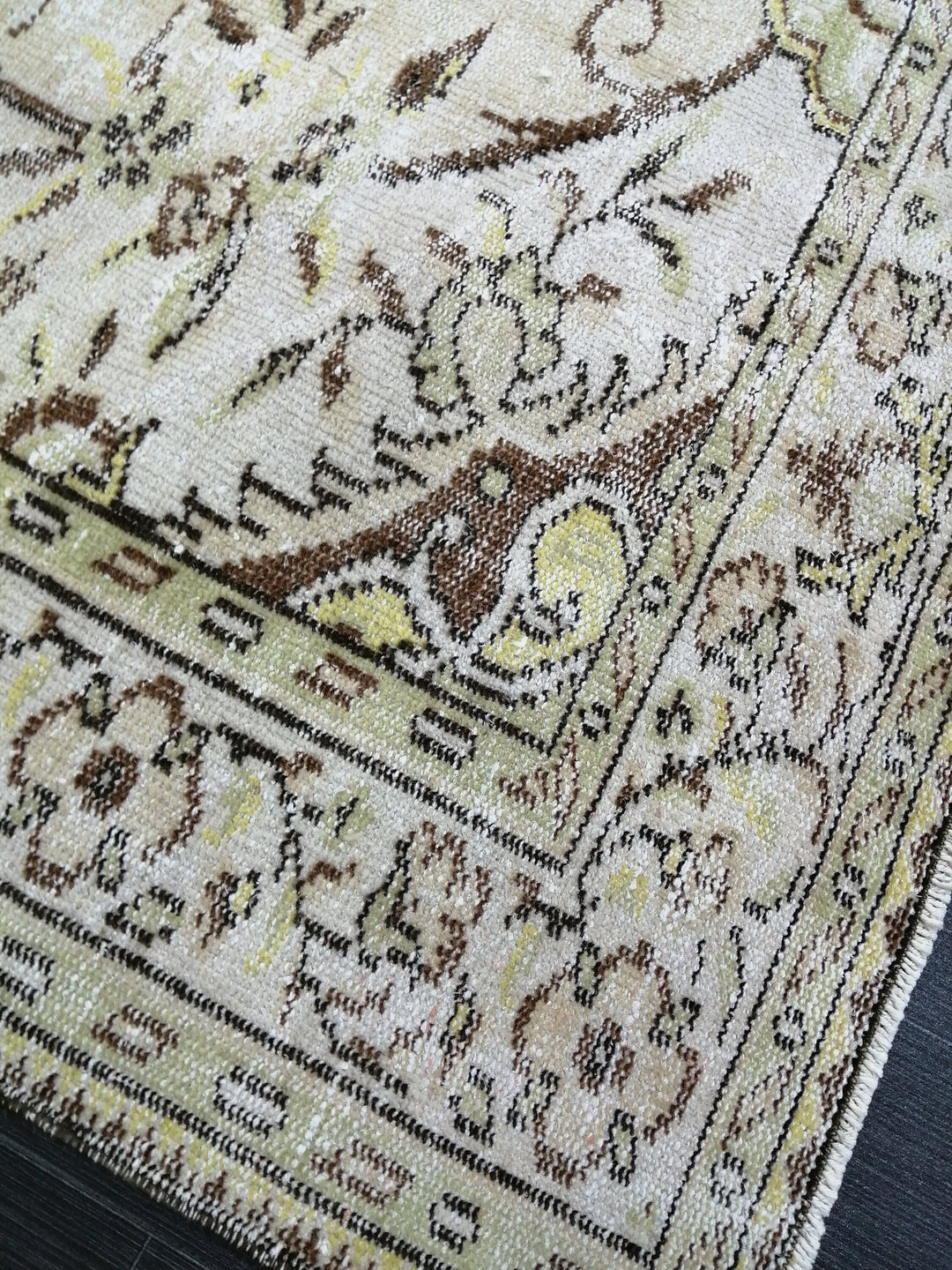 Rust Turkish Runner Rug 6' x 9' 1" Hand-Knotted reverse