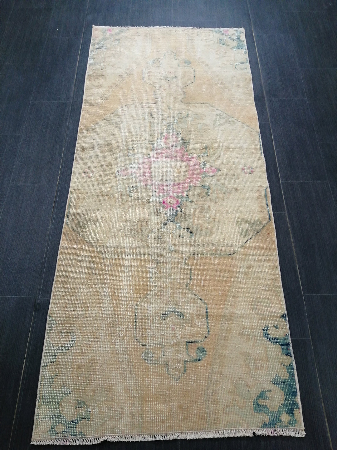 Rust Turkish Runner Rug 2' 9" x 6' 6" Hand-Knotted detail