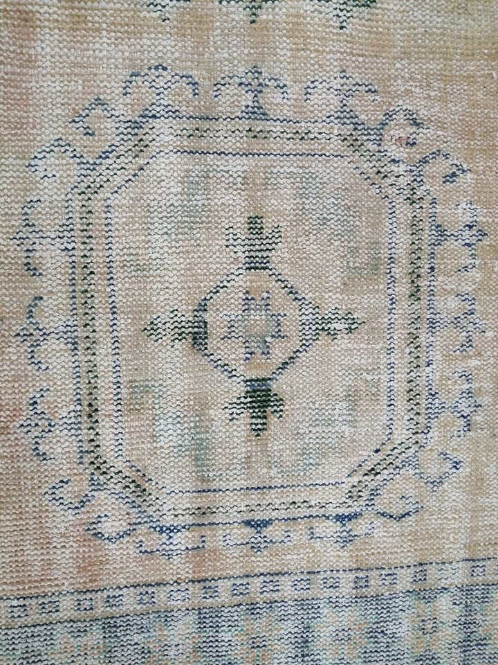 Beige Turkish Runner Rug 2' 6" x 11' Hand-Knotted | No. WR58917