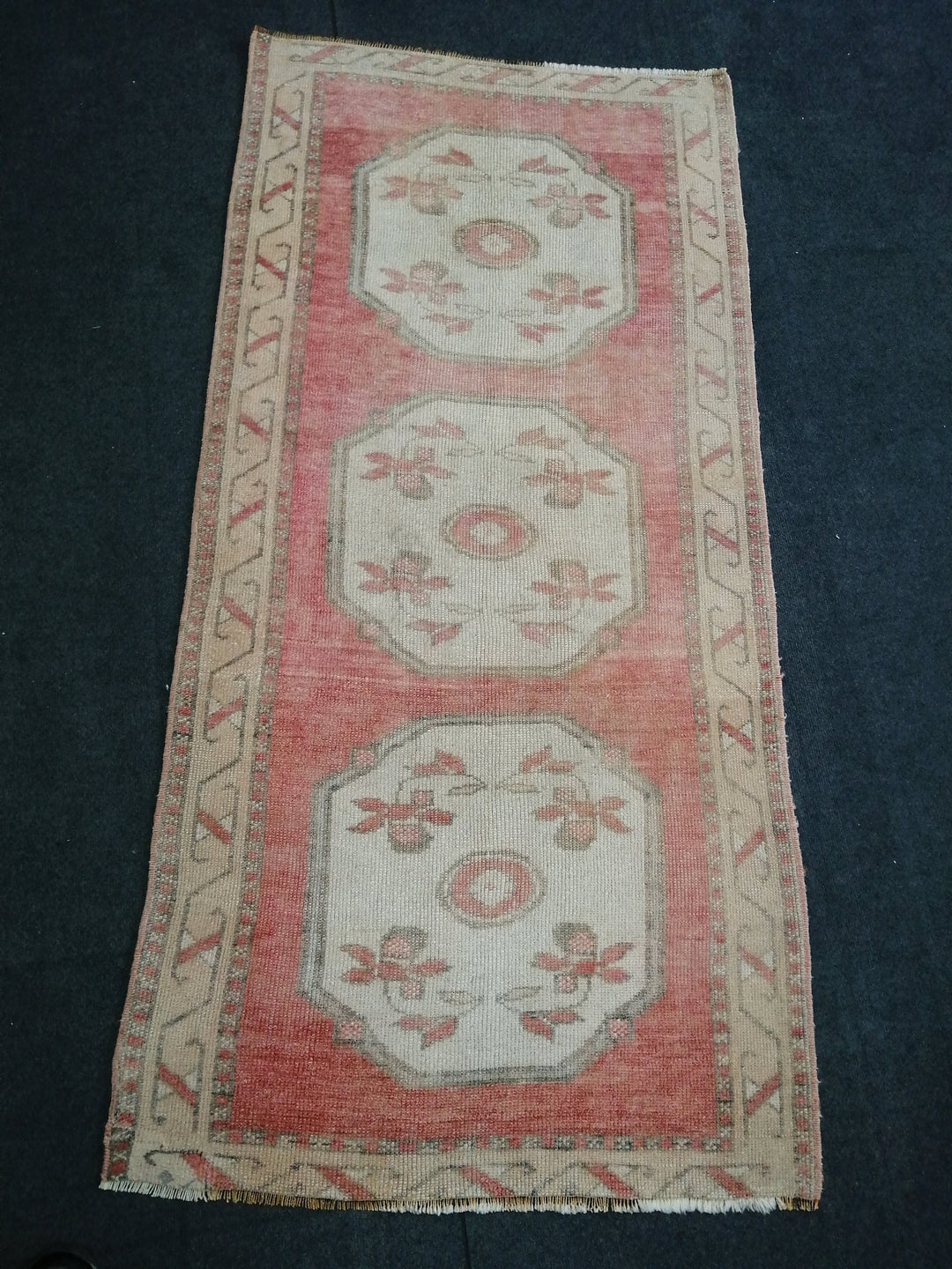 Beige Turkish Runner Rug 3' x 6' Hand-Knotted view